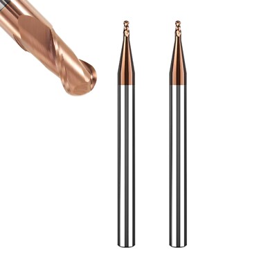 ASNOMY 2 Stück VHM Radiusfräser Ø1,5mm AlTiN, HRC 55, für hochpräzise Metallb...