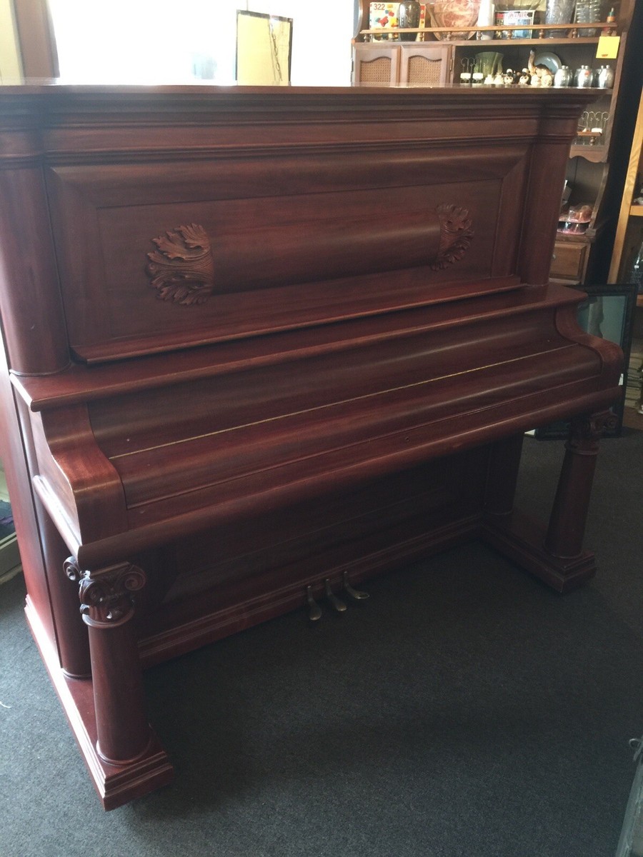 Bush and Lane Red Mahogany Upright Empire Revival Piano | eBay