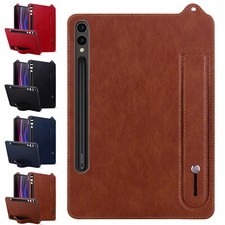 PU Leather Wrist Strap Stand Case For Samsung Galaxy Tab A9 /S9 Ultra/S9 Plus
