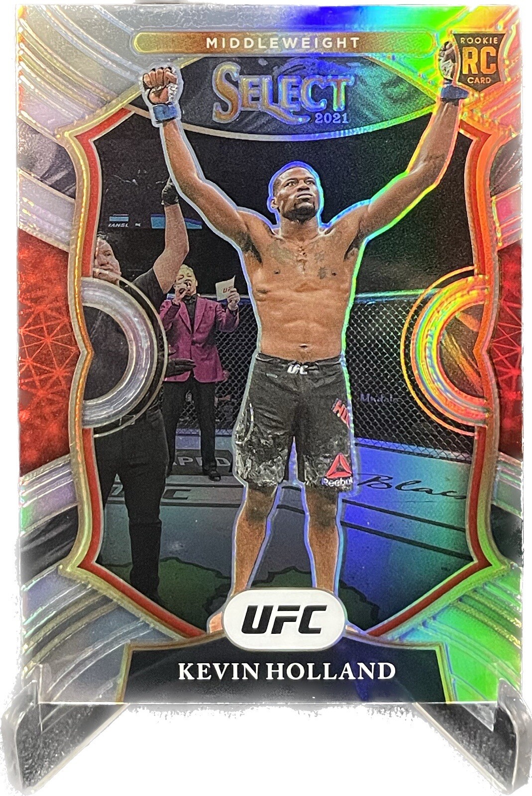 Kevin Holland 2021 Panini Select Concourse Silver Prizm UFC RC #37
