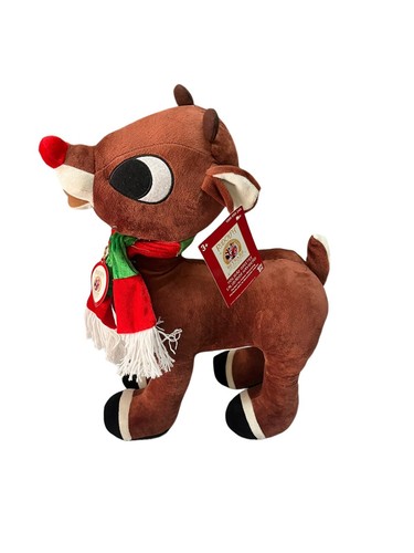 Gemmy Rudolph the Red Nosed Reindeer Large 21" Holiday Greeter Plush ...