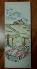 Keilrahmen Gemälde Acrylfarben auf Leinwand echte Handarbeit ROUTE 66 USA