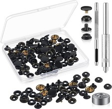 200Pieces 50Sets 15MM Snap Fastener Kit Tool Snap Button Kit Snaps for Leather