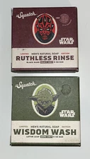 New Dr. Squatch limited edition STAR WARS Set Of 2 soap zero grit & heavy grit