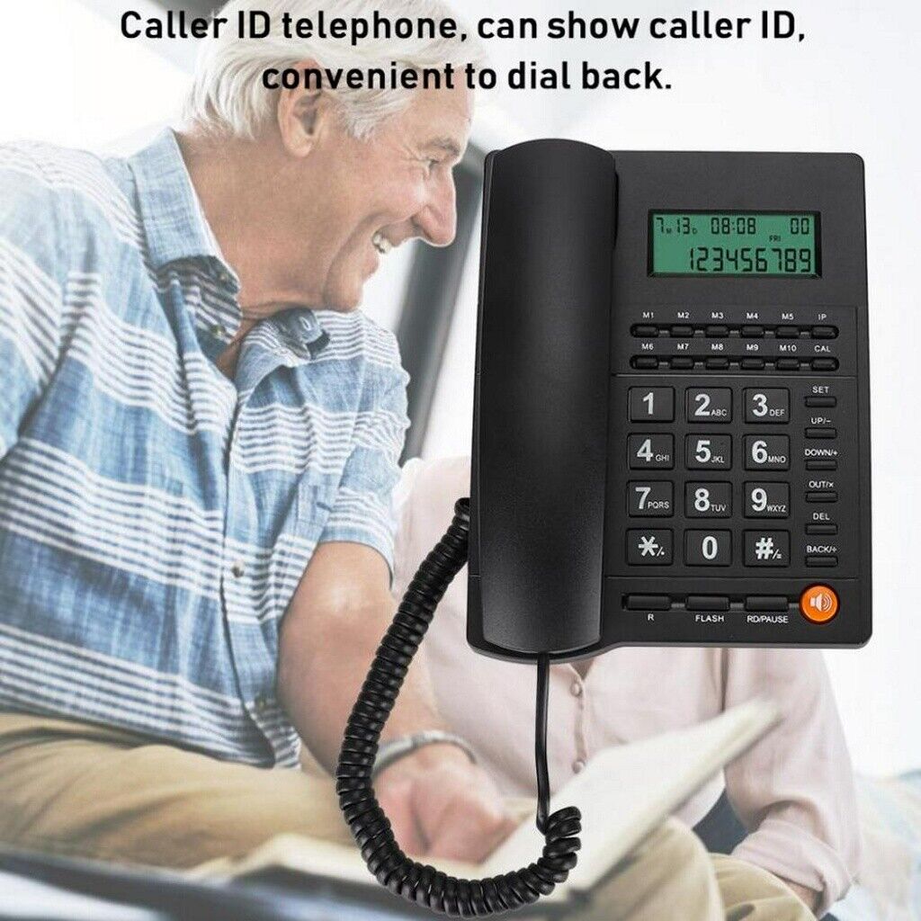 Trade Call Big Button Desk Telephone Display Caller ID Office Restaurant Using F