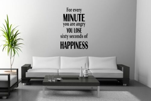 JC Design For every minute you are angry you... Vinyl Wall Sticker Decal Decor - Picture 1 of 3
