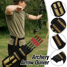 Archery Hip Arrow Quiver Hip Arrows Bag with Pocket Hanged for Outdoor Hunting