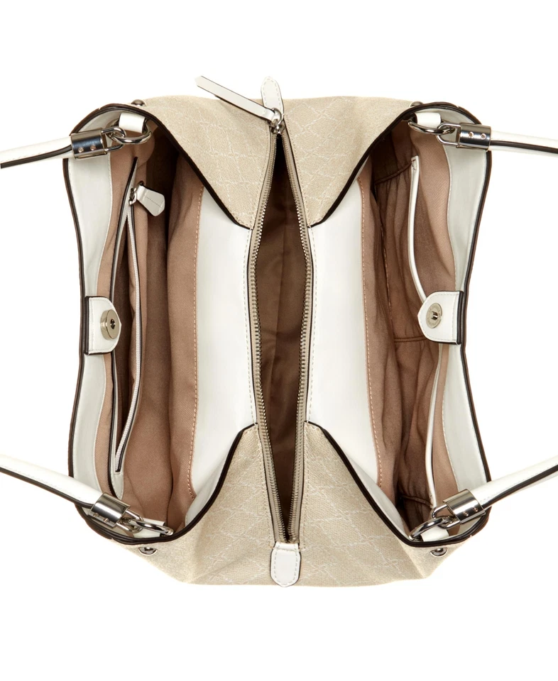 Nine West Etta Small Jet Set Carryall Large Cream Logo - Image 2 of 2