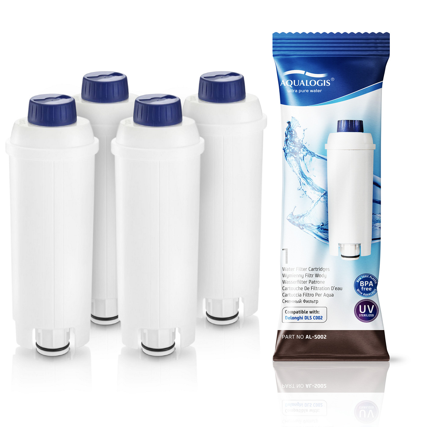 4x Filtro Acqua per Macchina Caffè DELONGHI Primadonna ESAM ECAM ETAM Serie