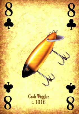 Crab Wiggler, Vintage Fishing Lure Trading/Playing Card