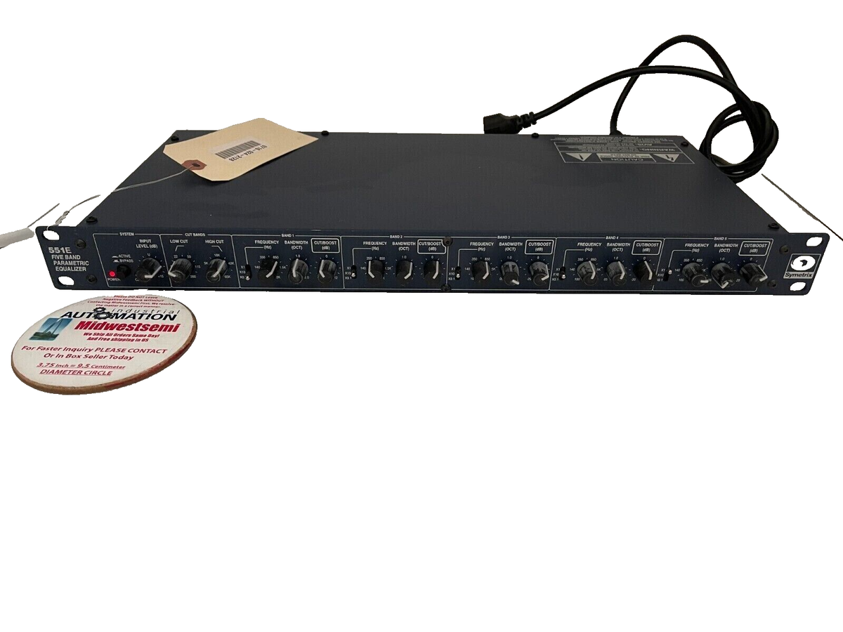 SYMETRIX 551E FIVE BAND PARAMETRIC EQUALIZER 117-230VAC 50 SYMETRIX 551E FIVE BAND PARAMETRIC EQUALIZER 117-230VAC 50
