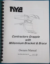 NYE GRAPPLE W/ BRACKET & MILLENNIUM BRACE OPERATION & MAINTENANCE MANUAL BOOK
