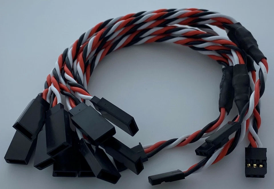 (5) Futaba Y Servo Extension Leads / Splitters with 20CM Heavy Duty 20awg Wire - Image 4 of 4