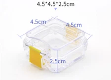 NEW 5 pcs Dental Small Transparent Crown-keeping Box With Clear Flexible Film