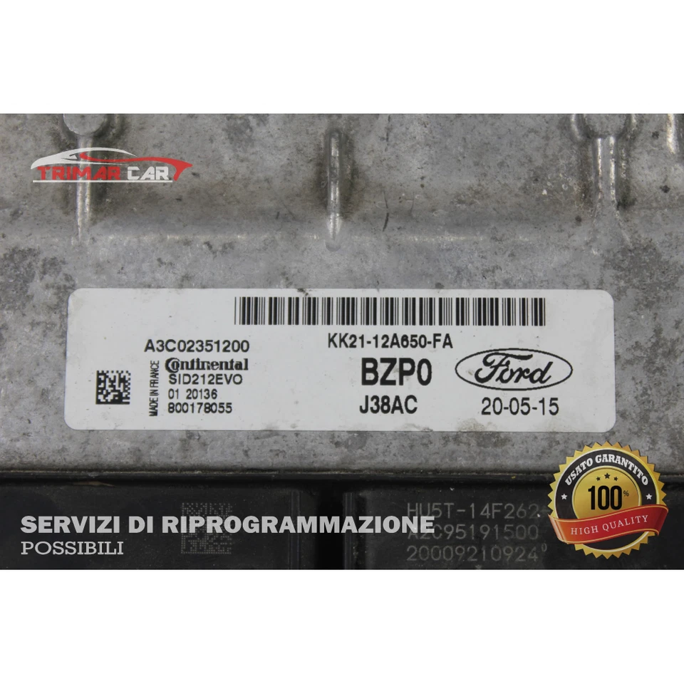 KK21-12A650-FA SID212EVO CENTRALINA MOTORE FORD TRANSIT FURGONATO (2013 >) 2.0TD - Immagine 3 di 3