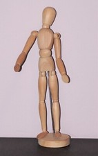 Wood 12" Artist Drawing Manikin Articulated Mannequin w/ Base and Flexible Body