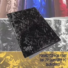 Forged Carbon Fiber Laptop Skin Notebook PC Tower Universal Vinyl Wrap Sticker