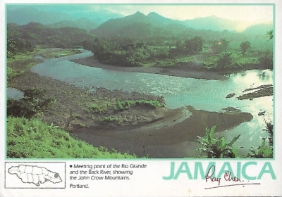 Rio Grande/Back River & John Crow Mountains, Jamaika - Ray Chen - Stempel, 1987 pmk