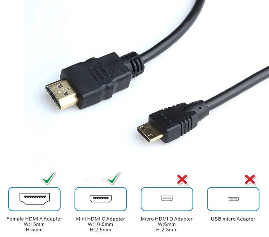 Mini HDMI Male to HDMI Male Adapter Cable Left Right Up Down Angle Plug AU Stock - Image 2 of 4