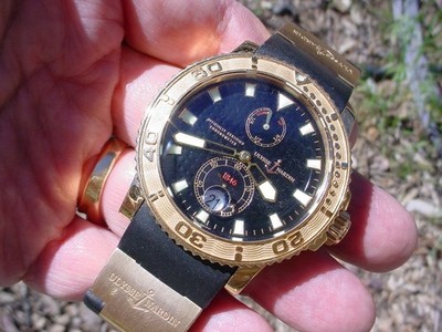 Ulysee Nardin Marine Chronometer 266-33 18K Gold. 43mm, 219 Grams!! Box & Papers