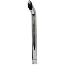 Chrome Curved Exhaust Stack Pipe 38" Tall - 3-1/8" ID