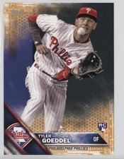 2016 Topps Update Topps.com Online Exclusive 5x7 Gold 5/10 Tyler Goeddel 2d9