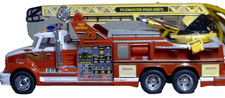 New Bright Fire Truck Plymouth Fire Dept.  28 Vintage Has Faults