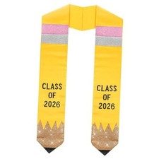 Teacher Graduation Stole Class of 2026 Grade Honor Stole Sash 72 Inch Pencil