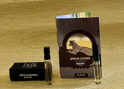 2x BDK Gris Charnel Extrait and Memo Paris African Leather, New