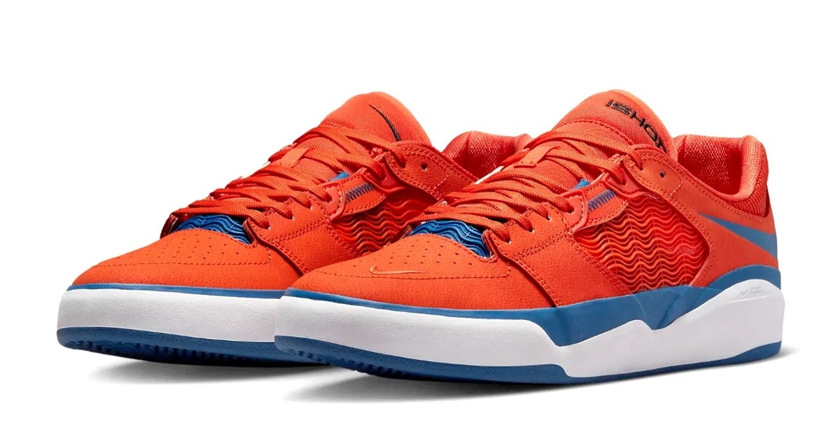 Nike SB Ishod Wair Skateboard Low Top Shoes Blue Orange DZ5648-800