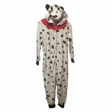 One Piece Dalmatian Spotted Pajamas Puppy Costume Adult Small