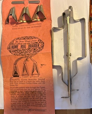 The Three Vintage Magic Cones Home Rug Braider DYI Craft. No Sign Of Wear. CC