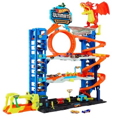 Hot Wheels City Ultimate Garage Playset with 2 Die-Cast Cars Storage for 50+ CAR