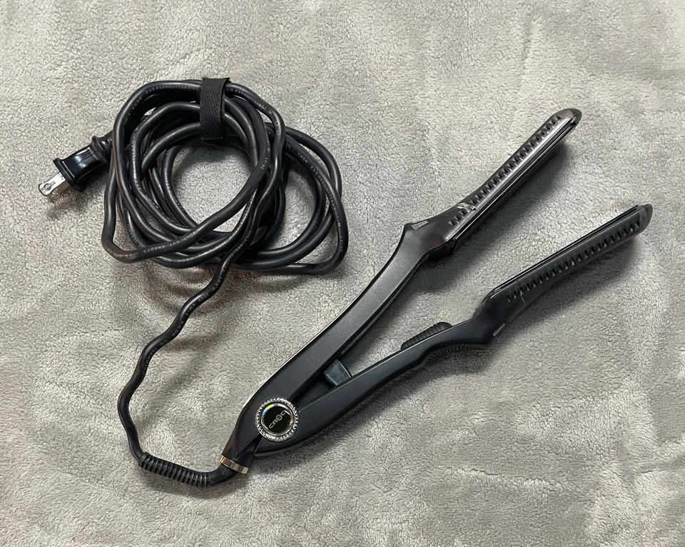 Croc 15 титана классический выпрямитель волос утюжок 1,5 дюйма черный проверено работает - Изображение 2 из 4