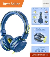 M1 Kids Headphones Wired Headphone for Kids,Foldable Adjustable Stereo Tangle...