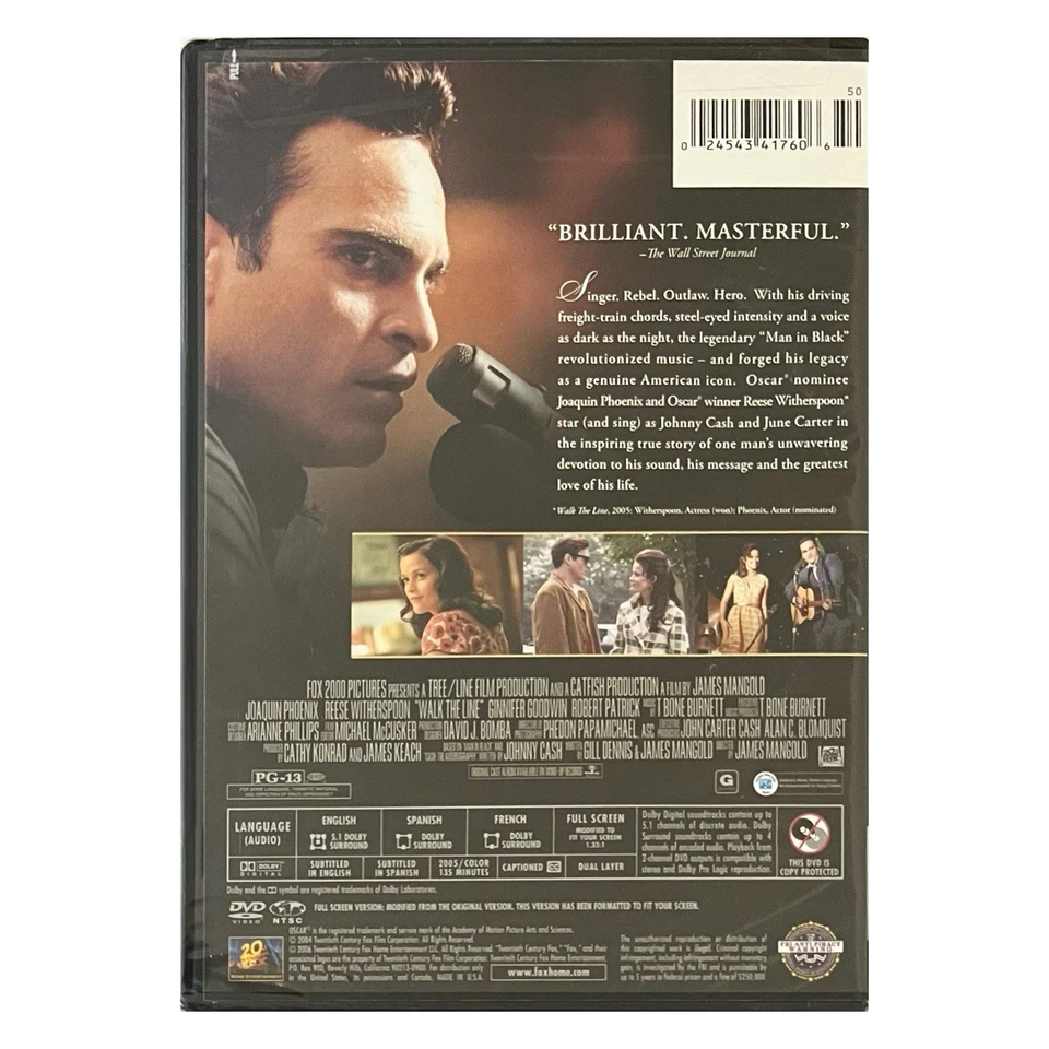 Walk The Line (DVD, 2005) Full Screen Edition - NEW SEALED - Image 2 of 3