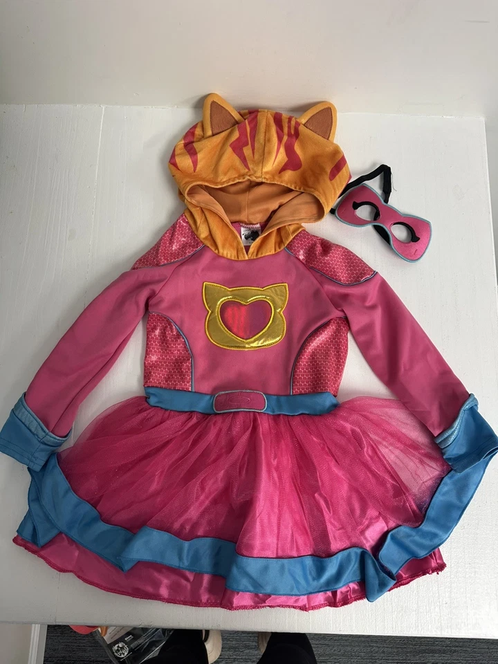 Disfraz Ginny Super Gatitos Talla 5T-6T Vestir Usado con Bolso de Peluche Ginny Niño Pequeño Foto 3 de 4