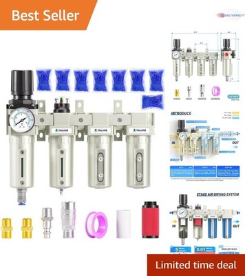 Air Drying System 4-Stage Desiccant Filter Compact Industrial 1/2 Inch NPT