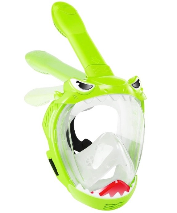Full Face Snorkel Mask for Kids with 180° Panoramic View