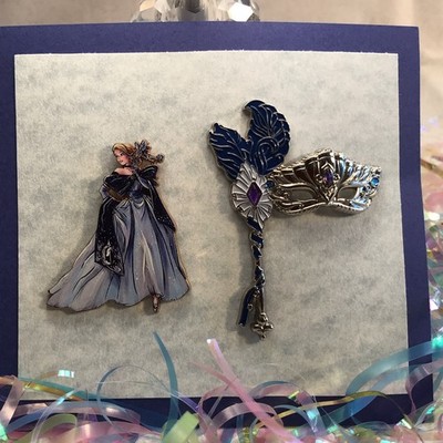 Disney Designer Collection Cinderella Midnight Masquerade LE Princess & Mask Pin
