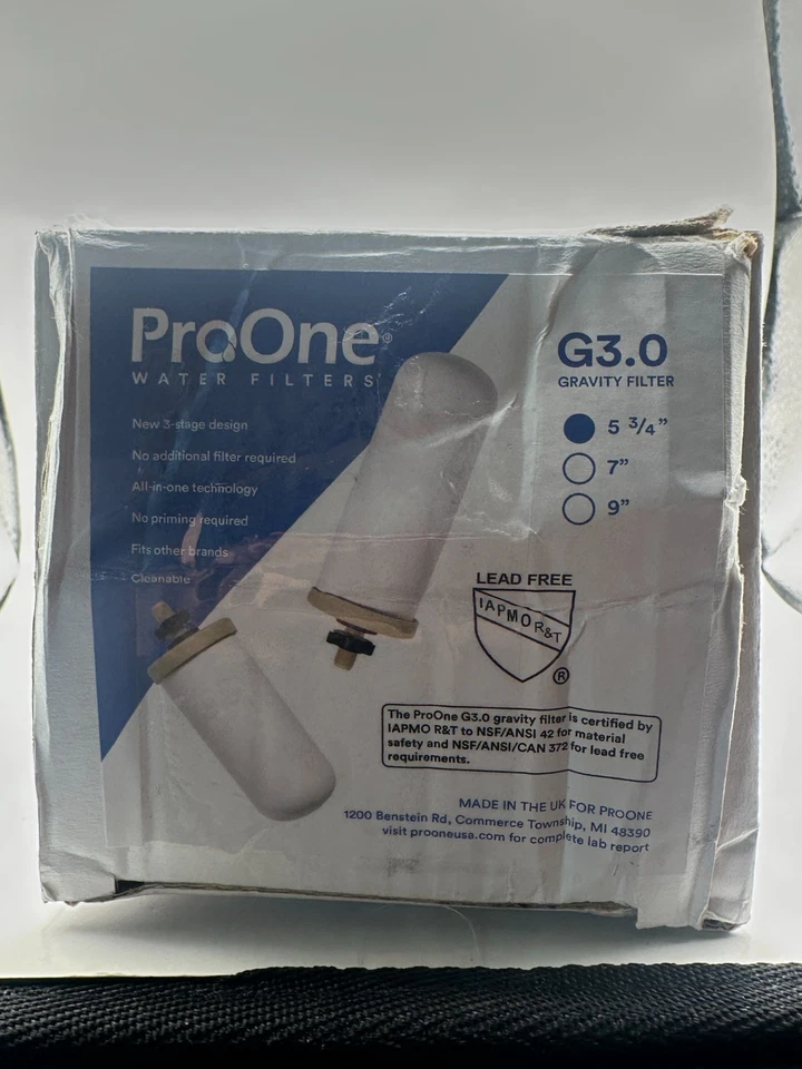 ProOne G-Series G3.0 5" 3/4 Gravity Water Filter for Traveler+ & Big+ Systems - Image 3 of 4