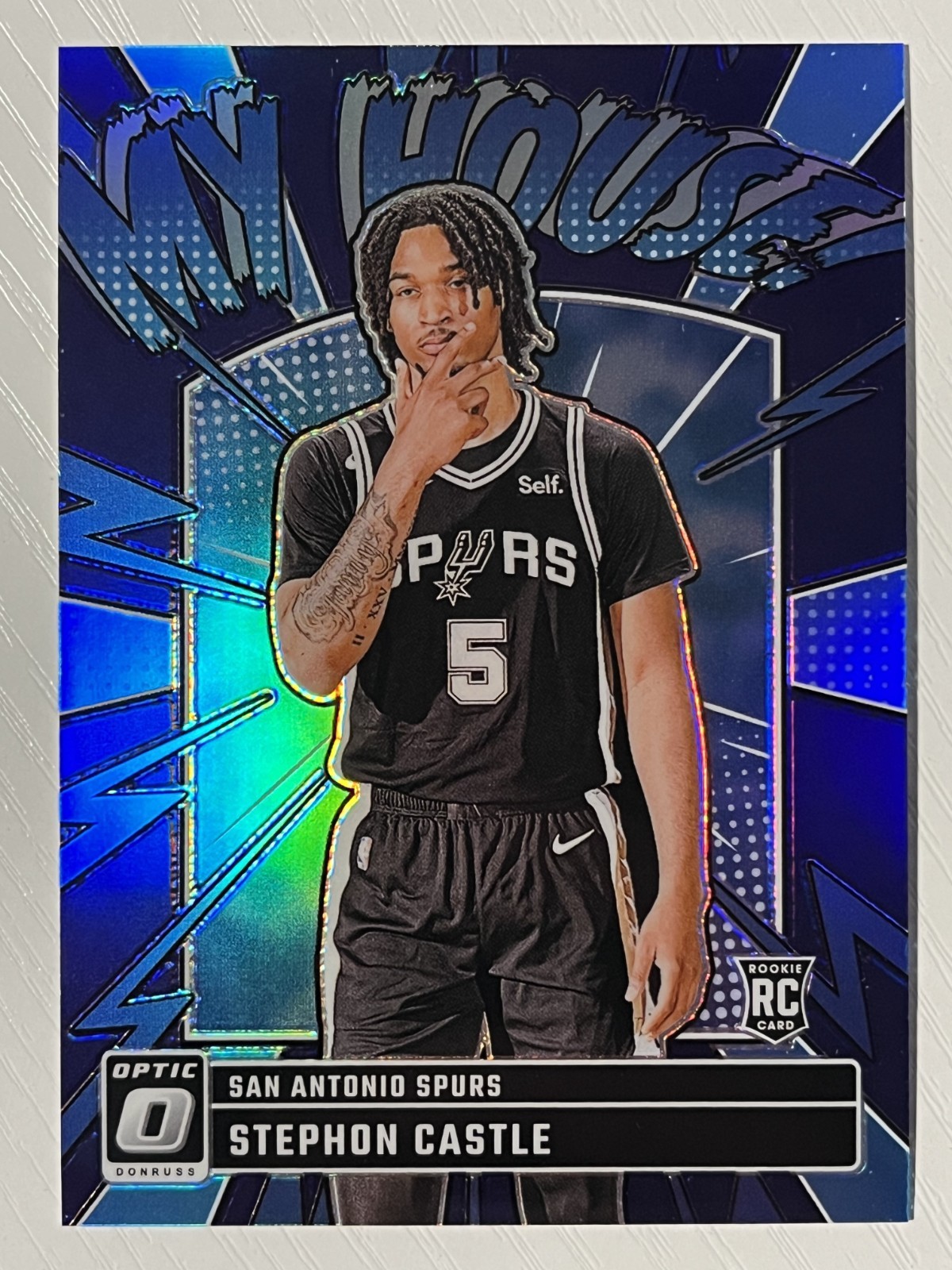 Stephon Castle 2024-25 Panini Donruss Optic My House Purple #16 Spurs