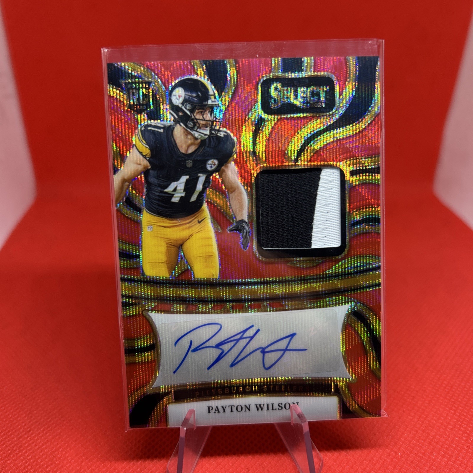 Payton Wilson Panini Select Rookie Signature Memorabilia #RSMPWN Tie-Dye Prizm