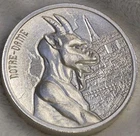 2 oz. Gargoyle of Notre Dame Cathedral Round-Gargoyles of the World  #62