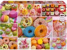 NEW Educa Jigsaw Puzzle 500 Pieces 10 Ages Sweet Party Collage
