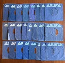 Huge Lot Of 24 Dark Blue Arista 45 RPM Record Sleeves - Company Sleeves