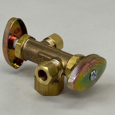 BRASSCRAFT Dual Shut Off Outlet Stop 1/2'' NOm CMP In X 3/8'' OD COMP CR1901DVXR