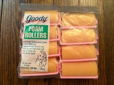 8 Goody Large Foam Hair Rollers Made In USA Vintage Package