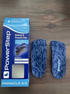 PowerStep Pinnacle 3/4 length orthotics NEW size A (M5-6.5/W7-8.5)