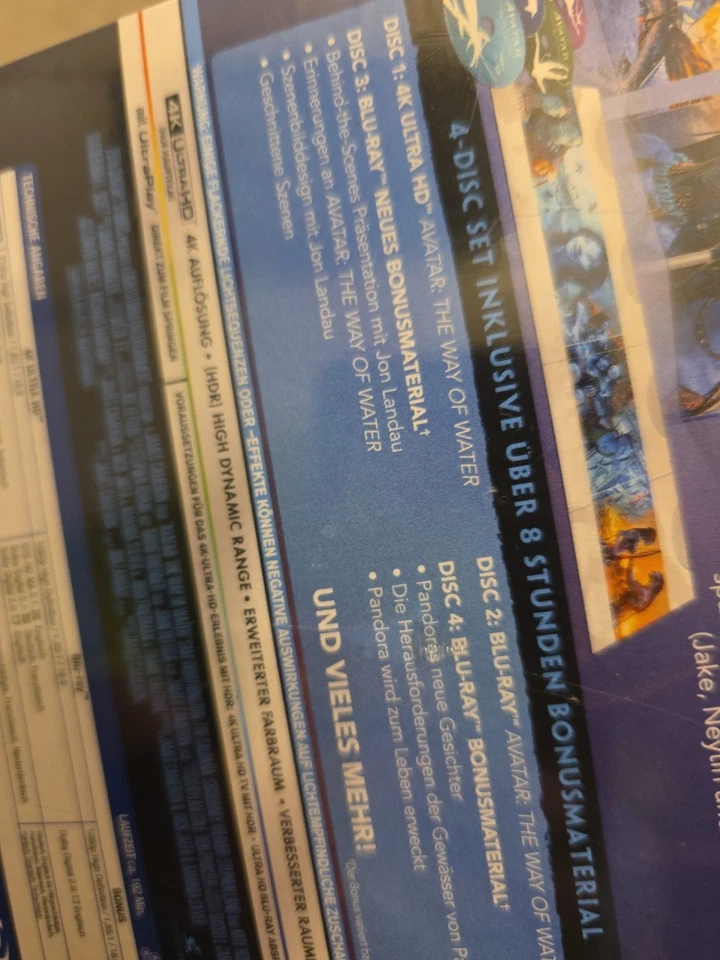 Avatar: The Way of Water (4K Ultra HD Blu-ray + Blu-ray) 4 Disc Set Neu - Bild 3 von 3